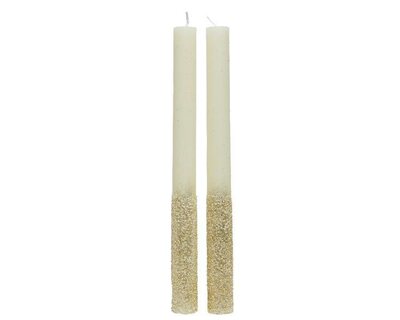 White dinner candle glitter - image 2