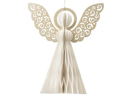 White paper angel with  magnet closure - image 1