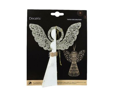 White paper angel with  magnet closure - image 2